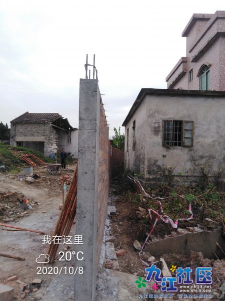 施工现场的效果距离民宅只有几十厘米